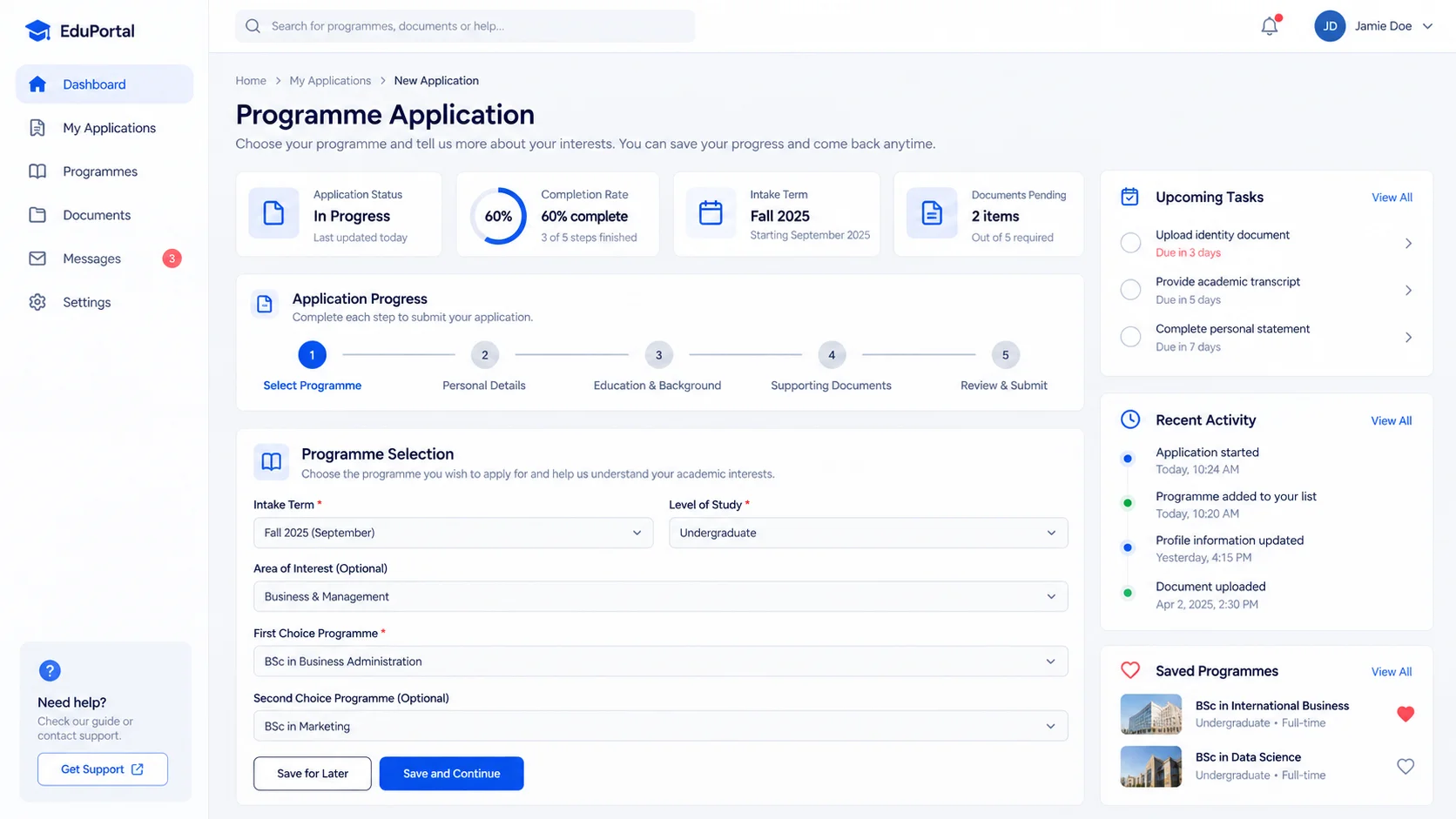 Online Admission System screenshot
